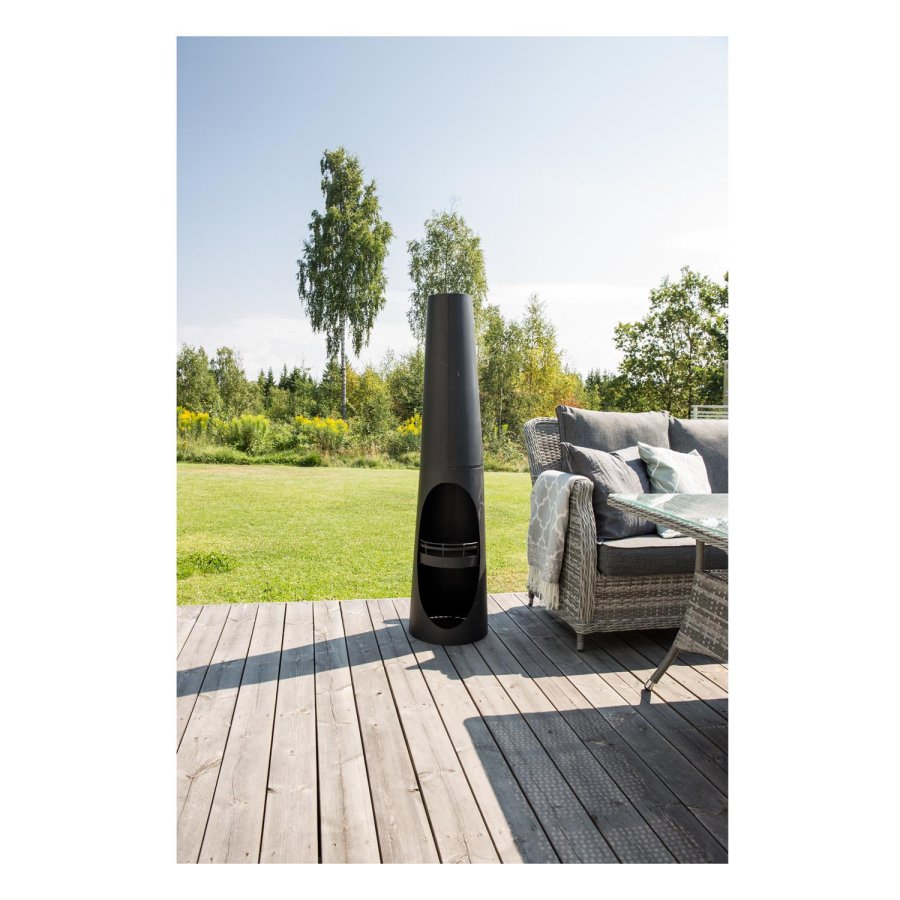 VENTURE DESIGN Bastian udendrs blkurv - sort stl (H:135)