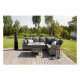 VENTURE DESIGN Vikelund hjrne havesofa m. gr hynder - gr rattan og aluminium