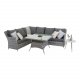 VENTURE DESIGN Vikelund hjrne havesofa m. gr hynder - gr rattan og aluminium