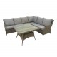 VENTURE DESIGN Vikelund hjrne havesofa m. sand hynder - natur rattan og aluminium