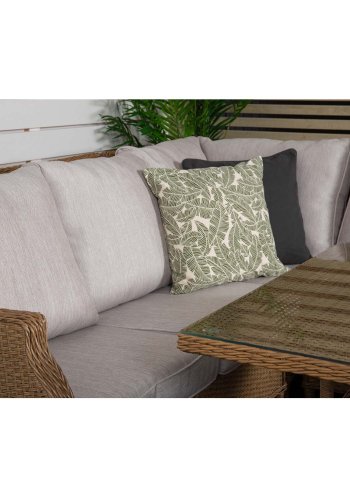 VENTURE DESIGN Vikelund hjrne havesofa m. sand hynder - natur rattan og aluminium