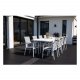 VENTURE DESIGN rektangulr Marbella havebord m. udtrk - hvid aluminium 