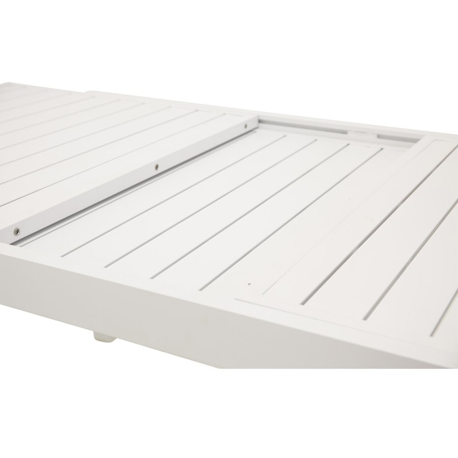 VENTURE DESIGN rektangulr Marbella havebord m. udtrk - hvid aluminium 