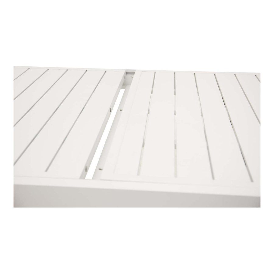 VENTURE DESIGN rektangulr Marbella havebord m. udtrk - hvid aluminium 
