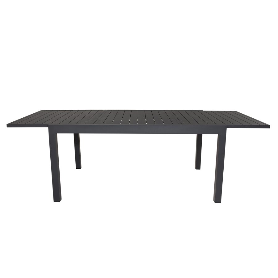 VENTURE DESIGN rektangulr Marbella havebord m. udtrk - sort aluminium 