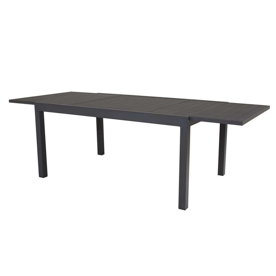 VENTURE DESIGN rektangulr Marbella havebord m. udtrk - sort aluminium 