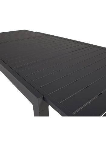 VENTURE DESIGN rektangulr Marbella havebord m. udtrk - sort aluminium 