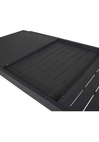 VENTURE DESIGN rektangulr Marbella havebord m. udtrk - sort aluminium 