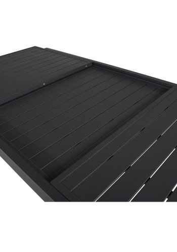 VENTURE DESIGN rektangulr Marbella havebord m. udtrk - sort aluminium 