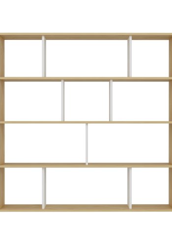 NORDVÄRK Hodbi bogreol - natur og hvid melamin