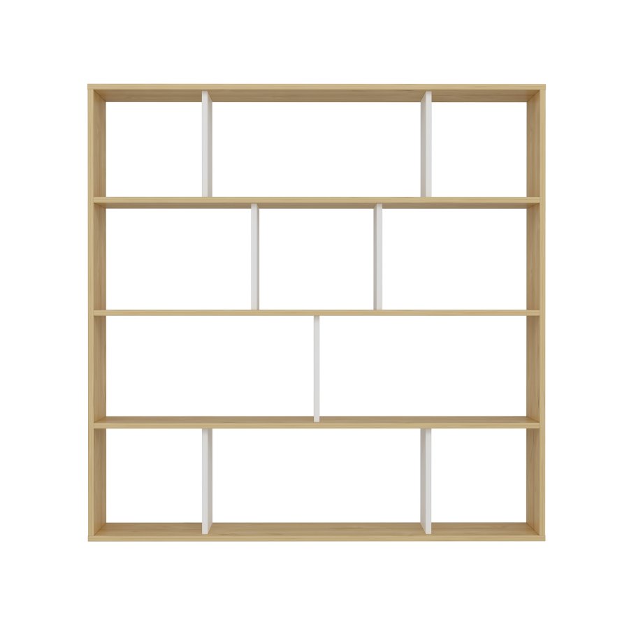 NORDVÄRK Hodbi bogreol - natur og hvid melamin