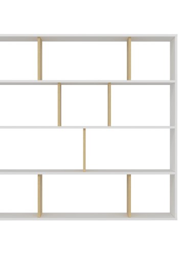 NORDVÄRK Hodbi bogreol - natur og hvid melamin