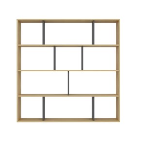 NORDVÄRK Hodbi bogreol - natur og antrcitgr melamin