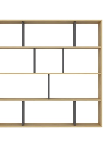 NORDVÄRK Hodbi bogreol - natur og antrcitgr melamin