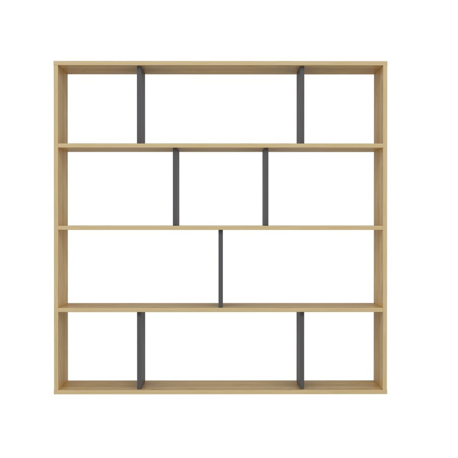 NORDVÄRK Hodbi bogreol - natur og antrcitgr melamin