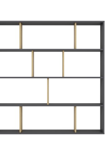 NORDVÄRK Hodbi bogreol - natur og antrcitgr melamin