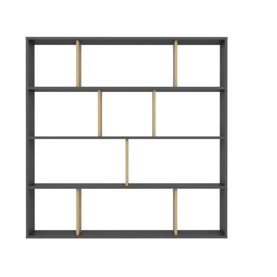 NORDVÄRK Hodbi bogreol - natur og antrcitgr melamin