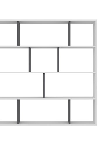 NORDVÄRK Hodbi bogreol - hvid og antracitgr melamin
