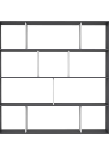 NORDVÄRK Hodbi bogreol - hvid og antracitgr melamin