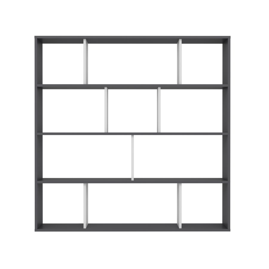 NORDVÄRK Hodbi bogreol - hvid og antracitgr melamin