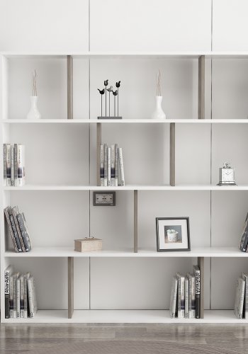 NORDVÄRK Hodbi bogreol - hvid og wenge melamin