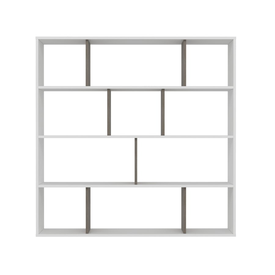 NORDVÄRK Hodbi bogreol - hvid og wenge melamin