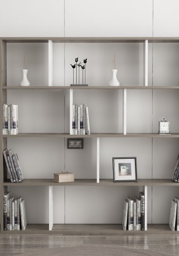 NORDVÄRK Hodbi bogreol - hvid og wenge melamin