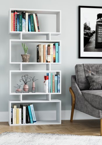 NORDVÄRK Langdon bogreol - hvid melamin