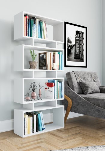 NORDVÄRK Langdon bogreol - hvid melamin