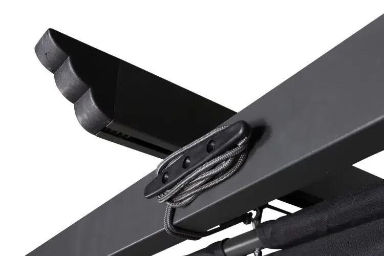 VENTURE DESIGN Lazio pergola, rektangulr - sort polyester og sort aluminium (393x293)