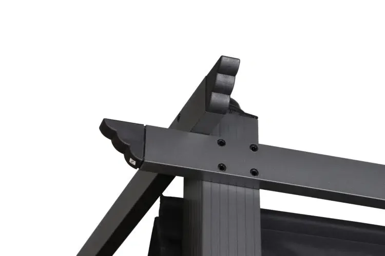 VENTURE DESIGN Lazio pergola, rektangulr - sort polyester og sort aluminium (393x293)