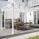 VENTURE DESIGN Lazio pergola, rektangulr - hvid polyester og hvid aluminium (393x293)