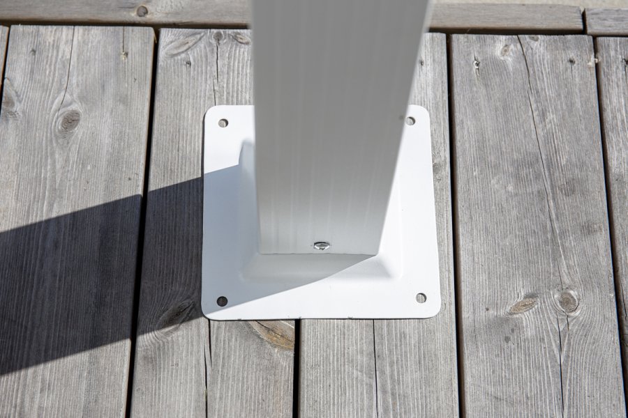 VENTURE DESIGN Lazio pergola, rektangulr - hvid polyester og hvid aluminium (393x293)