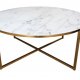 ACT NORDIC Alisma sofabord - glasplade, m. marmor print, rundt (:80)