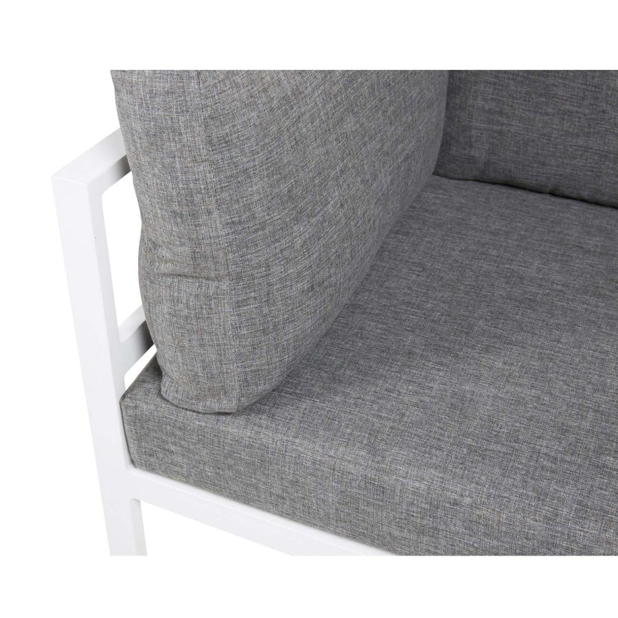 VENTURE DESIGN Copacabana Lyx - hjrne modul - gr hynder og hvid aluminium