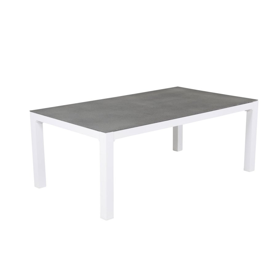 VENTURE DESIGN Copacabana Lyx havebord - gr sprayglas og hvid aluminium