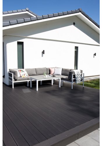 VENTURE DESIGN Copacabana Lyx havebord - gr sprayglas og hvid aluminium