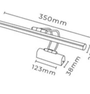 LUMI Flüt LED vglampe, m. bevgelig lampehoved - guld metal