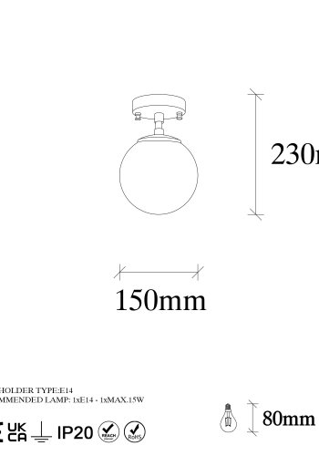 LUMI Monza lysekrone -942FLG1131
