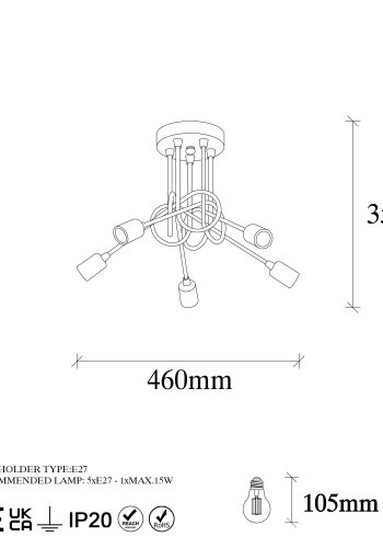 LUMI  lysekrone -942FLG1155