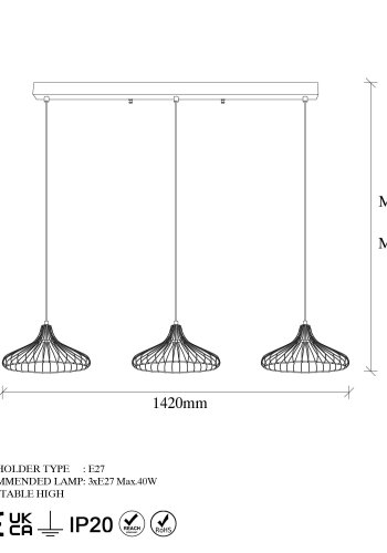 LUMI Fafe lysekrone -942FLG1188