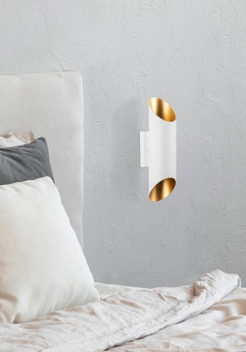 LUMI Cut vglampe - hvid metal