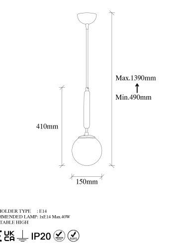 LUMI Almada lysekrone -942FLG1309