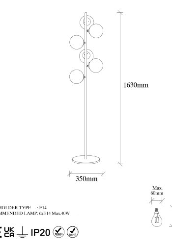 LUMI  gulvlampe -942FLG1512