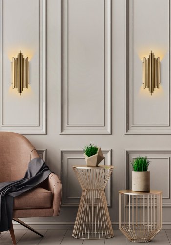 LUMI Reis vglampe - guld metal