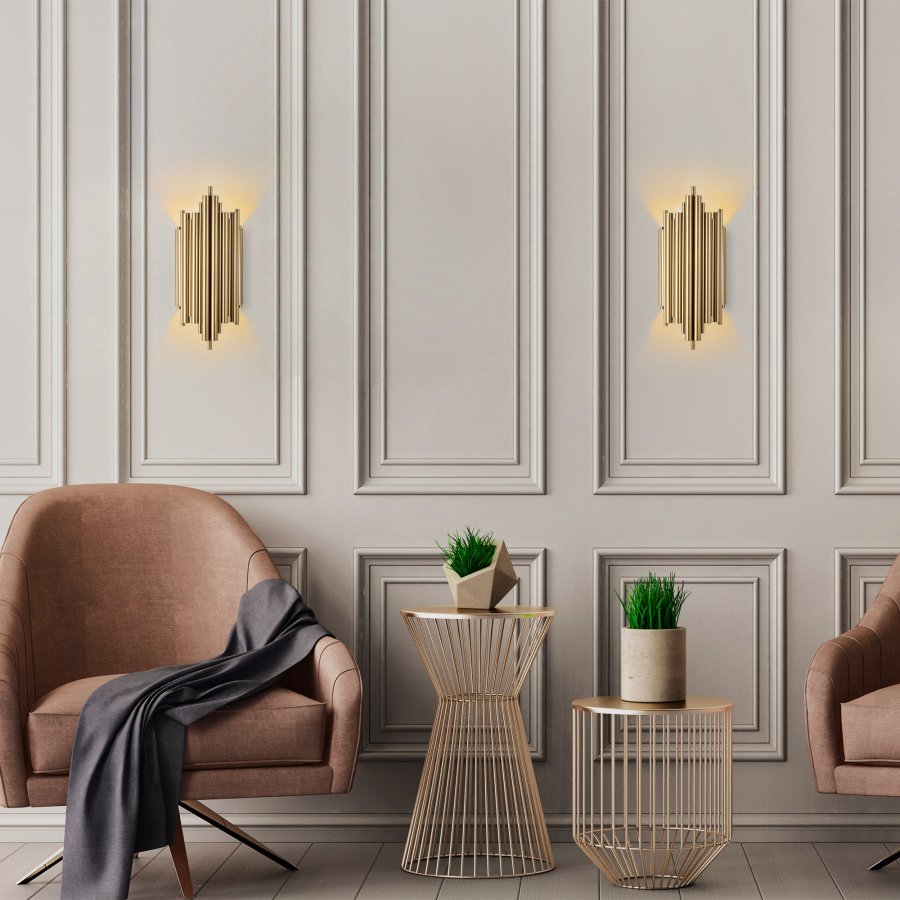 LUMI Reis vglampe - guld metal