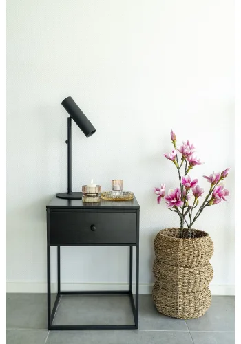 HOUSE NORDIC kunstig Magnoliatr plante - grn og rosa plastik (H:75)