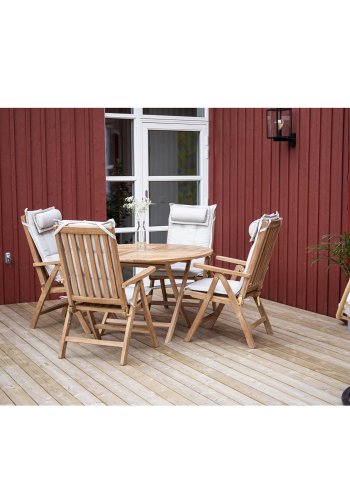 VENTURE DESIGN Kenya udendrs foldestol m. 5 positioner - natur teaktr