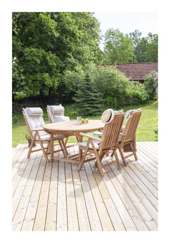 VENTURE DESIGN Kenya udendrs foldestol m. 5 positioner - natur teaktr