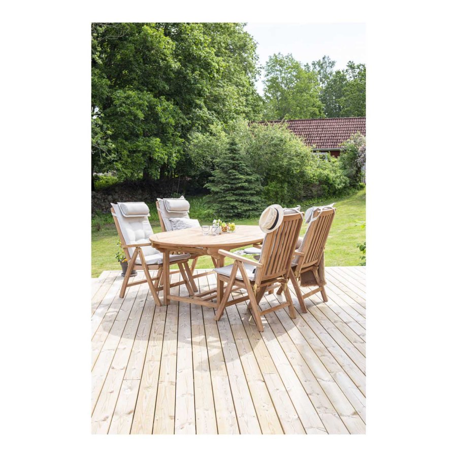 VENTURE DESIGN Kenya udendrs foldestol m. 5 positioner - natur teaktr